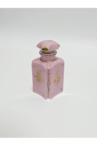 Couleuvre Limoges Çiçek Desenli Porselen Parfüm Şişesi 14x7x7cm