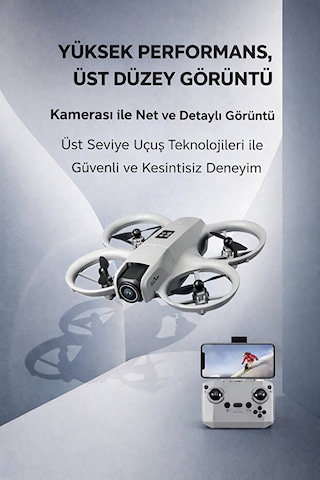 Mini Drone - Çift Kameralı Wifi Fpv Canlı Görüntü Aktarımlı Engel Tanımayan Led Işıklı Akıllı Drone