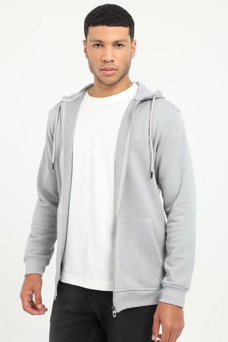 Dufy Erkek Regular Fit Kapüşonlu Gri Sweatshirt-19455