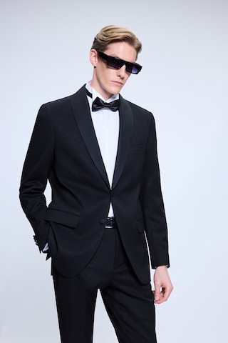 Hatemoğlu Siyah Slim Fit Çıkma Şal Yaka Klasik Damatlık 1996528 Siyah