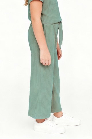 Kız Çocuk Pijama Altı Beli Lastikli Rahat Kalıp Yeşil