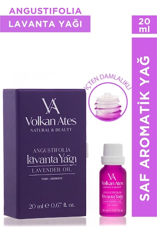Volkan Ates Natural & Beauty Lavandula Angustifolia Saf Lavanta Yağı İçten Damlalıklı 20 Ml