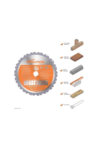 Evolution R185tct-20cs Çoklu Malzeme İçin Daire Testere Bıçağı, 185mm