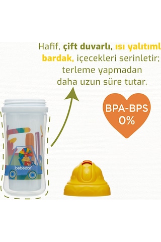 Bebedor Isı Yalıtımlı Pipetli Alıştırma Bardağı 1+ Yaş 270 Ml BDO-55997027 Çok Renkli