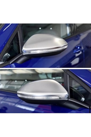 Golf 7.5 R / Gtı Mat Krom Gri Ayna Kapağı Takımı