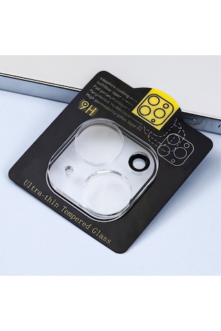 ALLY Apple Uyumlu iPhone 14 -14 Plus 3D Full Tempered Glass Cam Kamera Koruyu