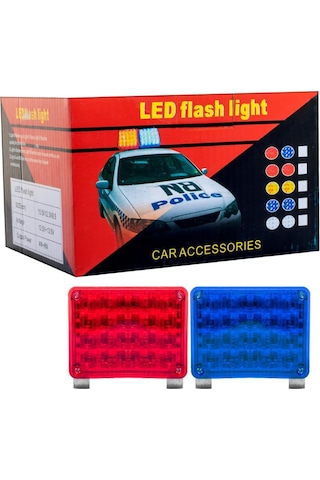 Panjur Arası Modlu 40 Ledli Çakar Lamba Kırmızı Mavi