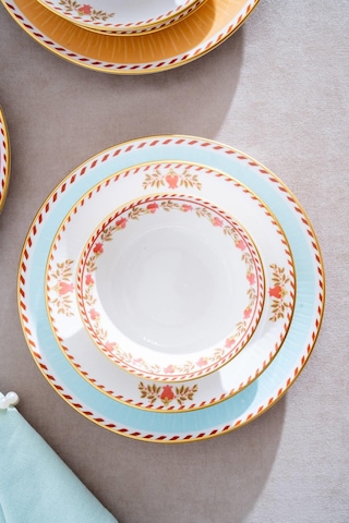 Mia 6 Kişilik 30 Parça Porselen Yemek Takımı Renkli