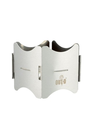 Artfulabode Yakıtlı Ve Tepsi Tencere Taşınabilir Standı Standı Paslanmaz Ocak Katlanabilir Katı Gümüş Çelik Ha Gümüş