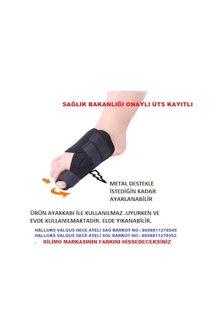 Halluks Valgus Gece Ateli Ayak Başparmak Standart