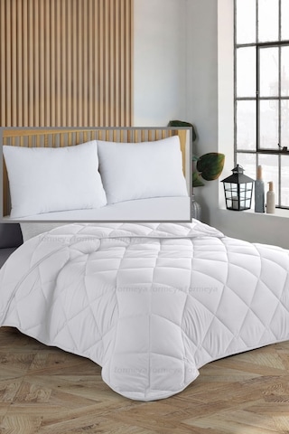 Formeya Beyaz Çift Kişilik Yastık ve Yorgan Seti 195X215 Beyaz