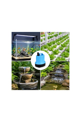 1000l/h 15w Dalgıç Akvaryum, Topraksız Tarım, Sessiz Su Pompası, 1 Metre Hortumlu