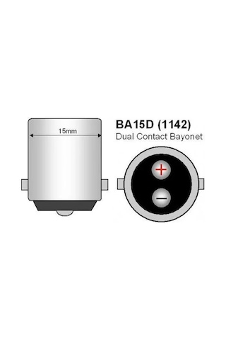 Super Light Ba15d 94 S25 21w 12v Halojen Fren Sinyal Ampulü Çift Duy 2 Adet Sarı