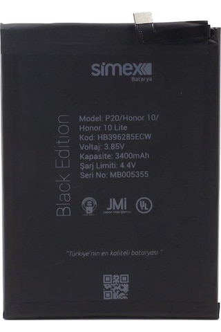 Simex P20 / Honor 10 İle Uyumlu Sbt-01 Batarya
