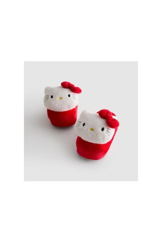 Myballistore Kırmızı Hello Kitty Peluş Terlik 38-39 Numara