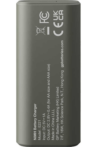 Gp Recyko E221 Usb 2lü Aa - Aaa Pil Şarj Cihazı Pilsiz Gpacse221004 Gpe221r21-2gtlb1