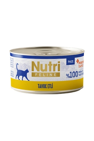 Nutri Feline Adult Pate 70gr Tavuk Etli 6 Adet Yaş Yetişkin Kedi Maması