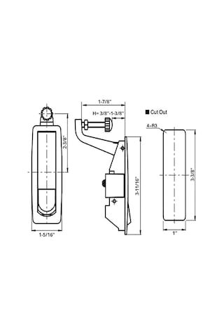 Adet Çinko Alaşımlı Gömme Kollu Kilitli Sıkıştırma Kilidi Ayarlanabilir Kavrama Aralığı 0,1 Cm-2,4 Cm