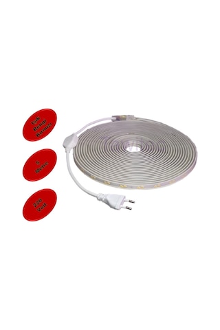 HORTUM ŞERİT LED 220 VOLT SU GEÇİRMEZ FİŞ DAHİL 5 METRE KIRMIZI