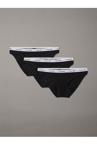 Calvin Klein Kadın Marka Logolu Külot - Elastik Bantlı Rahat Ve Nefes Alabilen Günlük Kullanım - Siyah-9120 Siyah