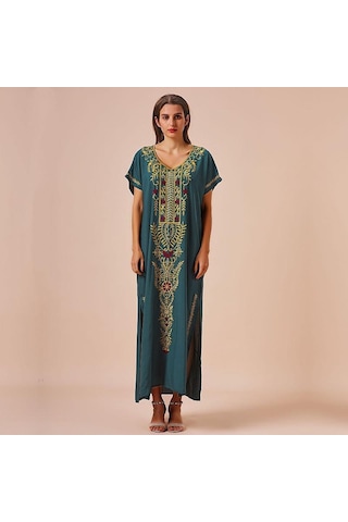 Gökyüzü Mavisi Edolynsa Nakış Plaj Cover Up Saida De Praia Mayo Kadın Bikini Cover Up Tunikler Plaj Pareo Sarong Beachwear Q790 Gökyüzü Mavisi Açık Mavi