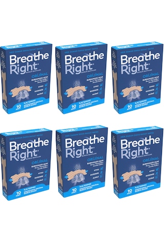 Breathe Right Burun Bandı Orijinal Küçük/orta 10 Lu, 6 Kutu