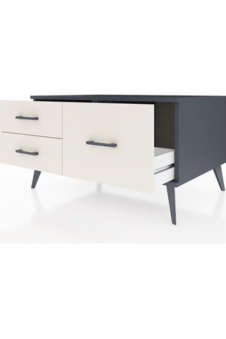 Kronos Şifonyer 3 Raflı 88x59x48 Antrasit-antrasit/aytaşı Antrasit/aytaşı