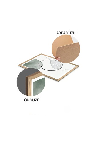2 Parça Ahşap Çerçeve Görünümlü Mdf Tablo Seti 20x30 Cm - Model 12 - Ersy2mdfmodel12