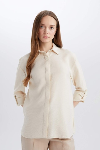 DeFacto Regular Fit Basic Düz Uzun Kollu Gömlek Tunik E0785AX25SPER98