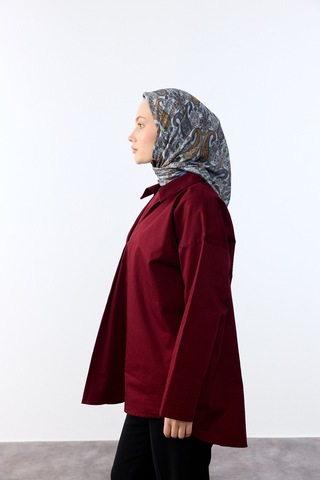 Mirsoy Scarf Lavin Desen Eşarp Mavi