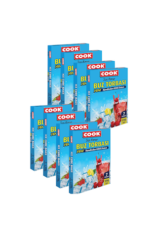 Cook Kendinden Kilitli Sistem Buz Torbası 7'li 8 Paket