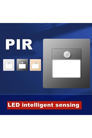 Sıcak Beyaz Kızılötesi Hareket Sensörü Merdiven Işıkları Kapalı Açık Merdiven Basamağı Duvar Lambası 3 W Gömme Led Aplik 55024390 Sıcak Beyaz