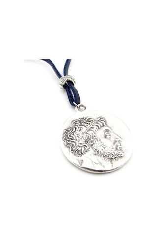 Solfera Phılıp V Antik Greek Macedon Madalyon Deri Erkek Kolye Q0648 Çok Renkli