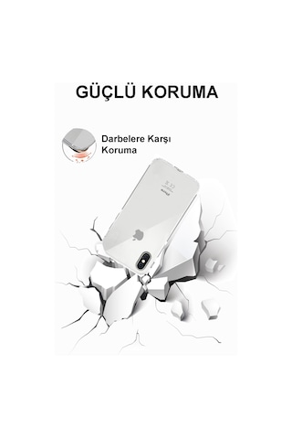 Apple Uyumlu iPhone XS Max Kamera Korumalı Tıpalı Şeffaf Silikon Kılıf