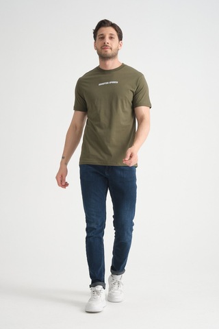 Shooter Sportwear Shooter Erkek Bisiklet Yaka Tişört Premium Pamuklu Yüksek Kalite Regular Fit Haki