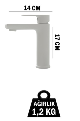 5512-1 Lavabo Bataryası Sabit Banyo Lavabosu Musluğu Musluk Armatür Beyaz Siyah Gold Krom Renkler Beyaz