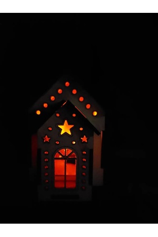 Lavanta Tasarım Işıklı Büyük Maket Ev 2 Beyaz