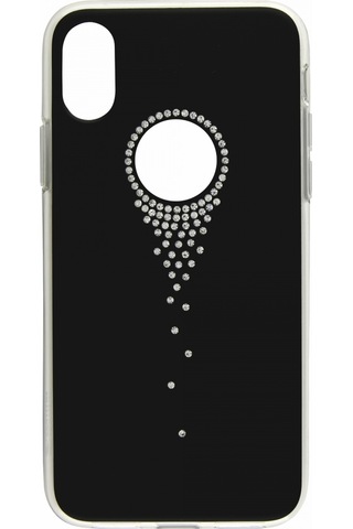 Apple Uyumlu iPhone Comma Xs Taşlı Seri Arka Koruma Kılıf Mor