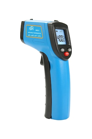 Vkemall Endüstriyel Enfrared Sıcaklık Ölçer -50 C/+400 C - Dijital Lcd Ekranlı, Aaa Pil İçeren El Tipi Termometre