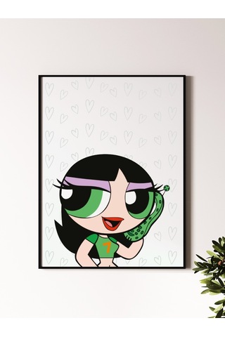 Powerpuff Girls Tasarımlı 24 33 Cm 350 Gr. Kuşe Kağıt Poster 7ytk
