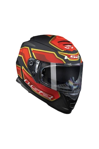 Ls2 Storm 2 Foggy Full Face Motosiklet Kaskı 66908 Mat Siyah Kırmızı