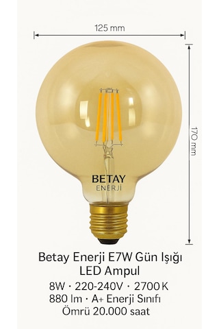 Led Fılament Rustik Ampul