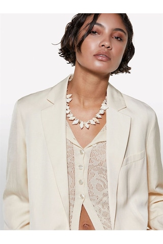 Sisley Keten Karışımlı Bağlamalı Oversize Blazer Ceket Kadın Şampanya Ceket - 325p2g1wlw031