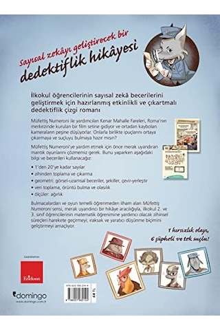 Müfettiş Numeroni 1: Film Setinde Hırsızlık - Sayısal Zekâ Gelişimi İçin Etkinlikli Ve Çıkartmalı Dedektiflik Çizgi Romanı 7-9 Yaş