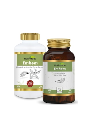 Hekimzade Emhem Altın Otu İçeren Takviye Edici Gıda 650mg 90 Kapsül Hekimzade Emhem Altın Otu İçeren Takviye Edici Gıda 650mg 90 Kapsül