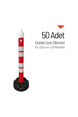 50'li Dubalı Uyarı Dikmesi Seti 110 X 1200 Mm Çift Reflektifli-3668