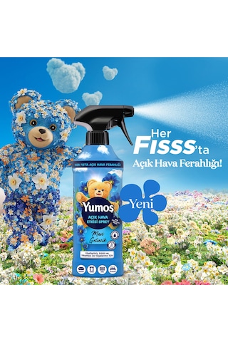 Açık Hava Etkisi Sprey Yıkanması Zor Eşyalar İçin Giysi Spreyi Mavi Gelincik 430 Ml