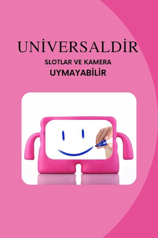 Fuchsia Xiaomi Pad 5 Pro 11" İle Uyumlu Koko Eğlenceli Standlı Yumuşak Çocuk Tablet Kılıfı Korumalı Kapak