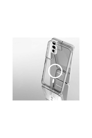 Samsung Galaxy S22 Plus Ile Uyumlu Kılıf Mag-safe Kablosuz Şarj Wireless Kapak Col158702-clear