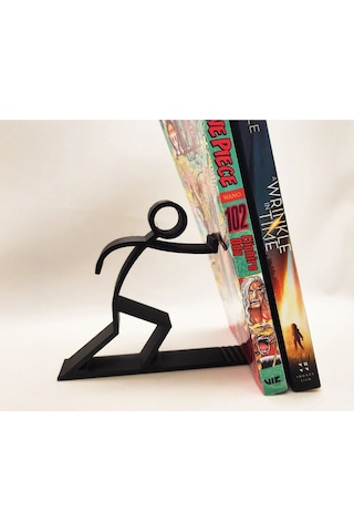 Dekoratif Kitap Tutucu, Kitap Desteği, Stickman-çöp Adam Kitap Standı
